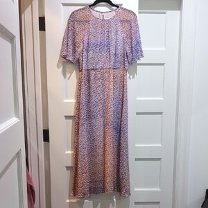 LK Bennett Elowen Purple And Peach Dress